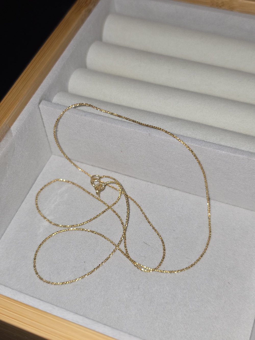 14k Gold Fine Rope Chain Necklace - Picture 6 of 6